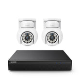 8 Channel 4K PoE PT Security Camera System, 8MP Pan & Tilt IP Cameras, Smart Person/Vehicle Alerts, 2-Way Audio